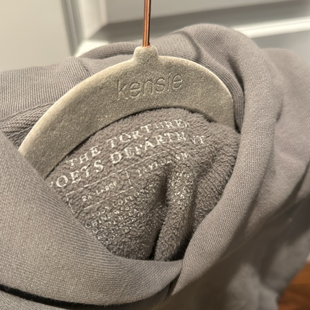 NWT! Taylor Swift tortured poets department Light Gray Hoodie - Picture 6 of 9